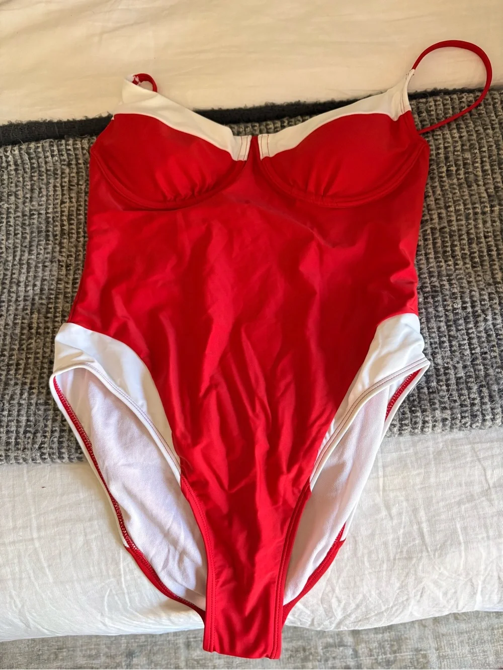 Target Wild Fable Red & White Swimsuit